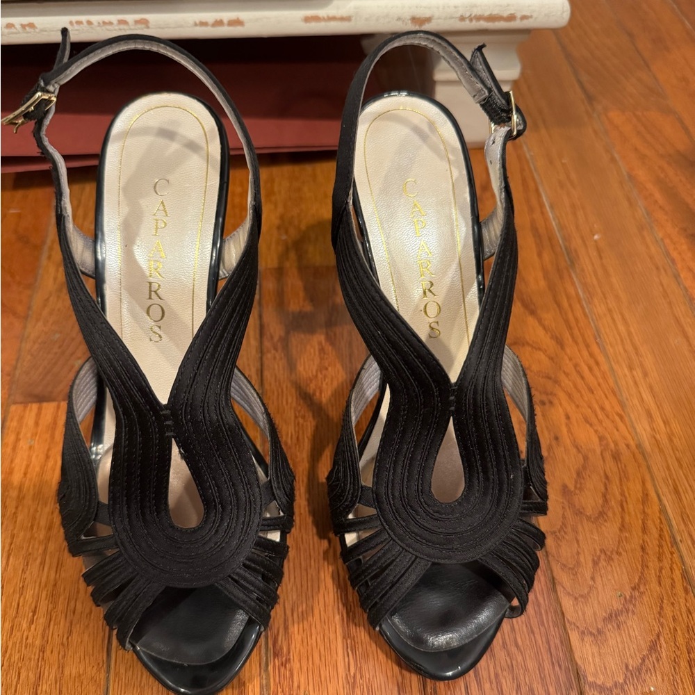 Caparros Black Women's Heeled Sandals